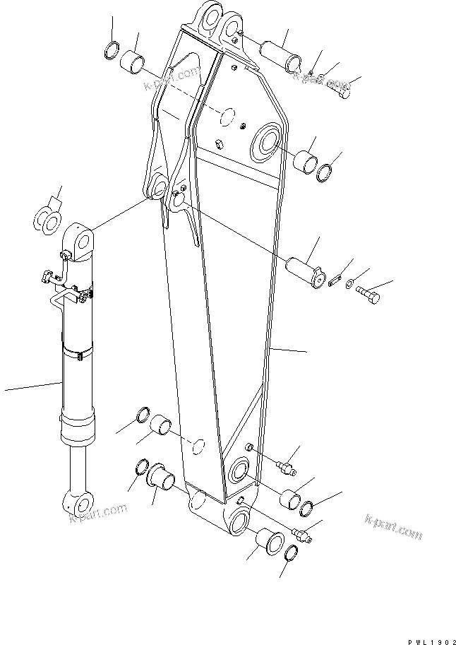 Komatsu parts book diagram for PC650LC-7-M1 S/N 40001-UP: ARM (3.5M) (HEAVY DUTY) (ARM AND BUCKET CYLINDER)
