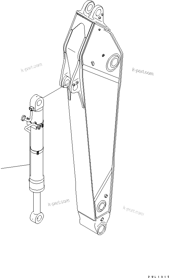 Komatsu parts book diagram for PC650LC-7-M1 S/N 40001-UP: BUCKET CYLINDER