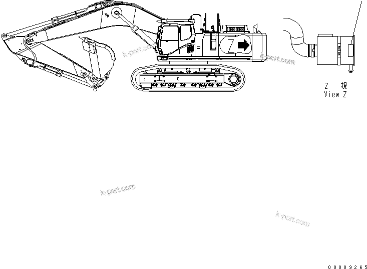 Komatsu parts book diagram for PC650LC-7-M1 S/N 40001-UP: PLATE (AIR CLEANER ? DOUBLE ELEMENT) (FOR JAPAN)