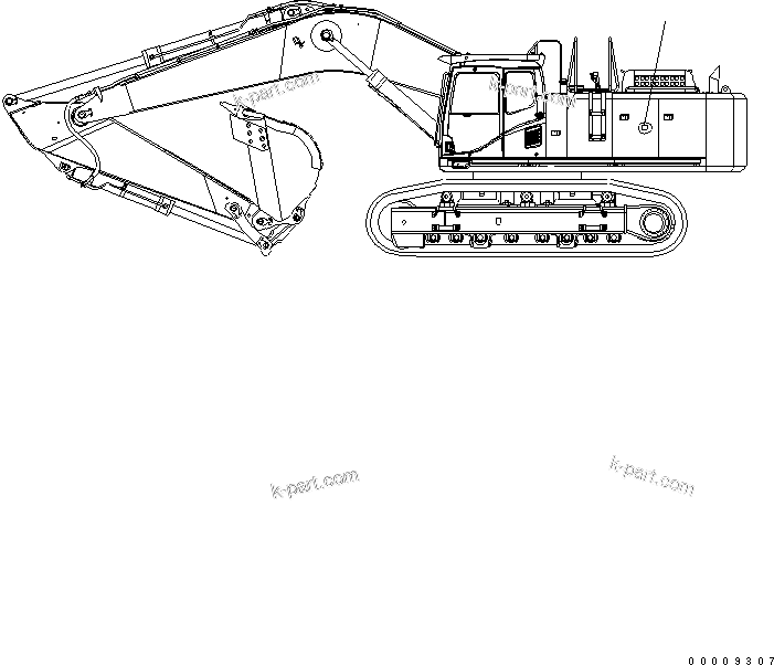 Komatsu parts book diagram for PC650LC-7-M1 S/N 40001-UP: PLATE (BY-PASS LINE) (FOR JAPAN)
