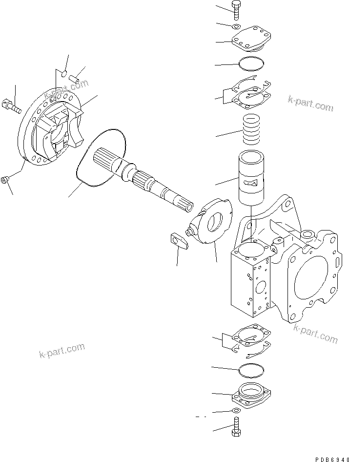 Komatsu parts book diagram for PC650LC-7-M1 S/N 40001-UP: MAIN PUMP (3/14) (NO.1 PUMP)
