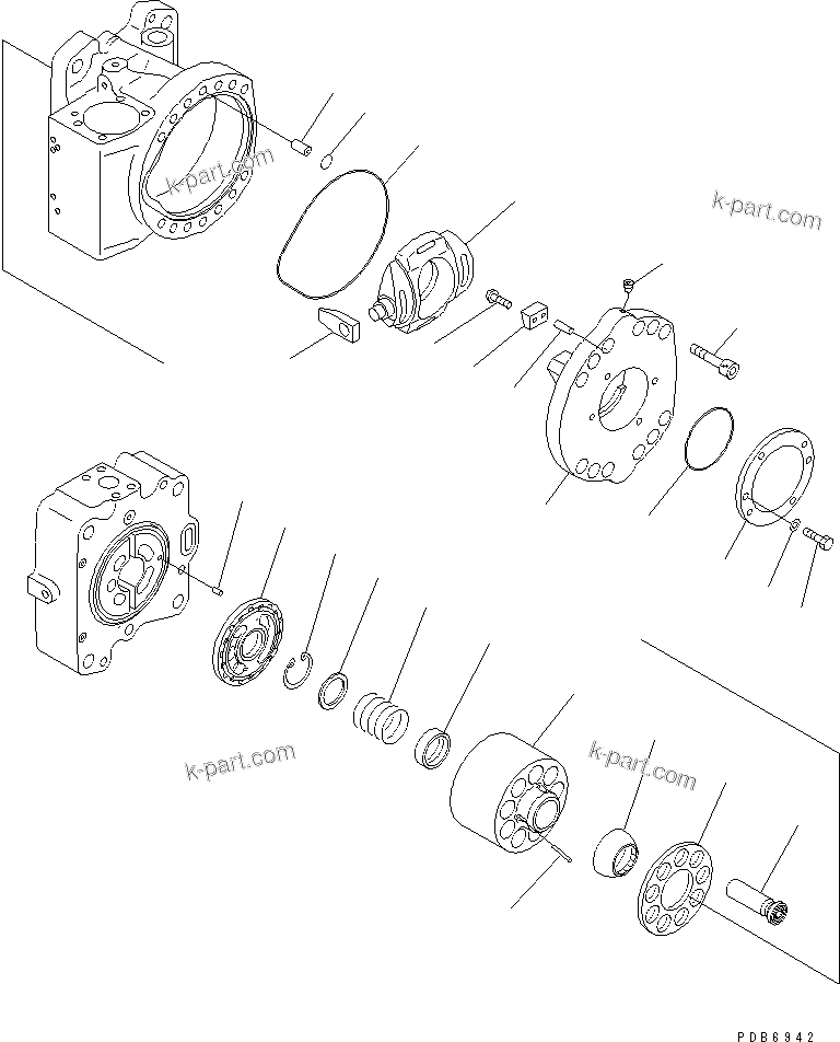 Komatsu parts book diagram for PC650LC-7-M1 S/N 40001-UP: MAIN PUMP (5/14) (NO.1 PUMP)