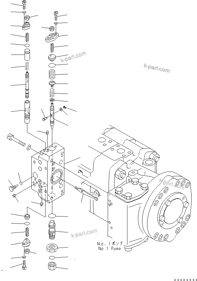 Komatsu parts book diagram for PC650LC-7-M1 S/N 40001-UP: MAIN PUMP (10/14) (NO.1 PUMP)