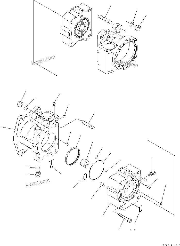 Komatsu parts book diagram for PC650LC-7-M1 S/N 40001-UP: MAIN PUMP (1/9) (NO.2 PUMP)