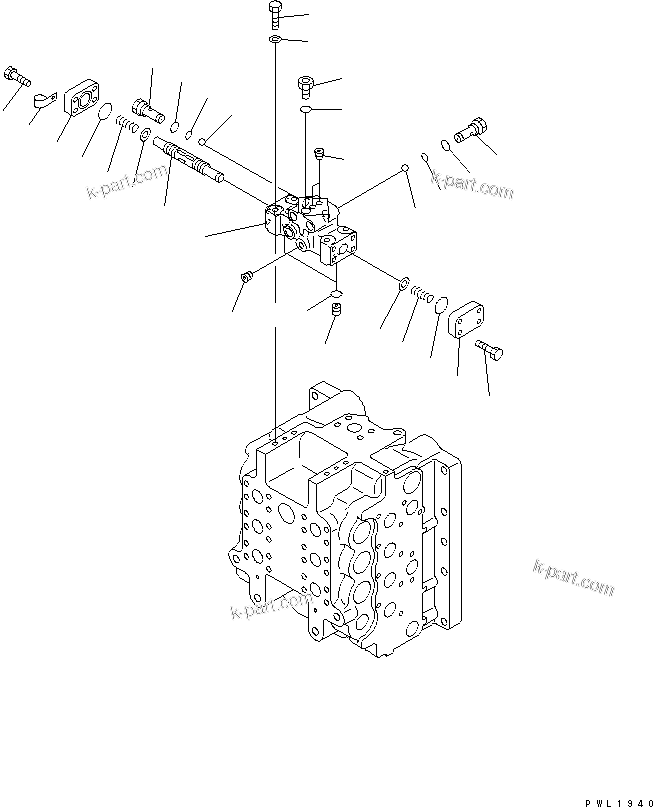 Komatsu parts book diagram for PC650LC-7-M1 S/N 40001-UP: MAIN VALVE (4/8)