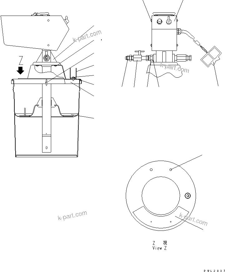 Komatsu parts book diagram for PC650LC-7-M1 S/N 40001-UP: GREASE PUMP (PUMP ASS'Y)