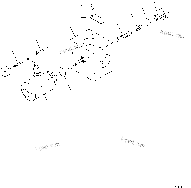 Komatsu parts book diagram for PC650LC-7-M1 S/N 40001-UP: SOLENOID VALVE (INNER PARTS)
