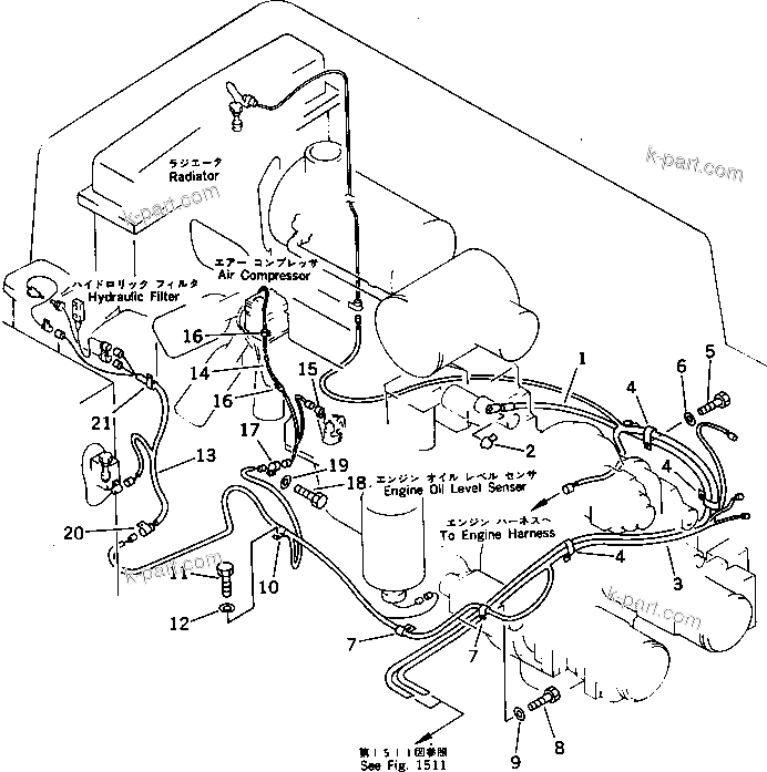 Komatsu parts book diagram for PC650SE-3 S/N 10501-UP: ELECTRICAL SYSTEM (WIRING) (5/6) (WITH AUTO DECELERATION)(#10501-10815)