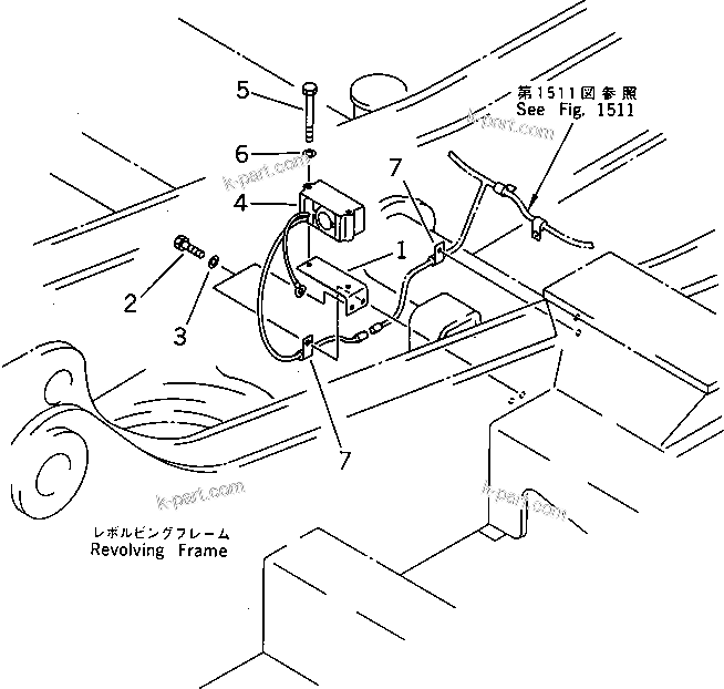 Komatsu parts book diagram for PC650SE-3 S/N 10501-UP: TRAVEL ALARM(#11104-)