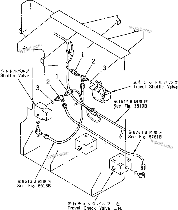 Komatsu parts book diagram for PC650SE-3 S/N 10501-UP: TRAVEL ALARM SWITCH (WITH AUTO DECELERATION)(#11104-)
