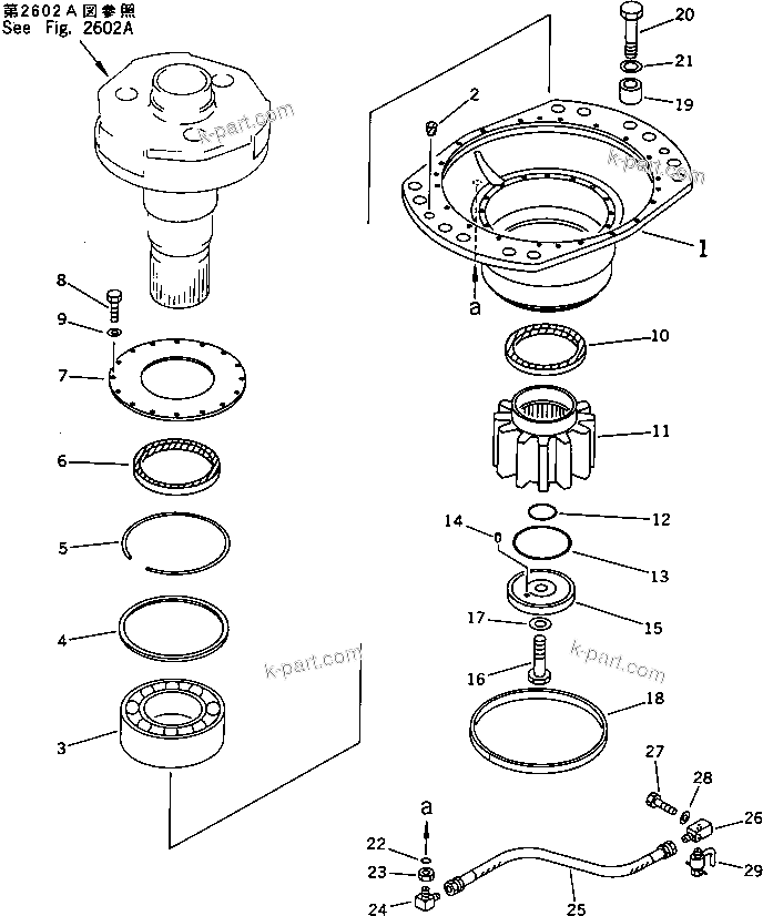 Komatsu parts book diagram for PC650SE-3 S/N 10501-UP: SWING MACHINERY (3/3)(#11119-)