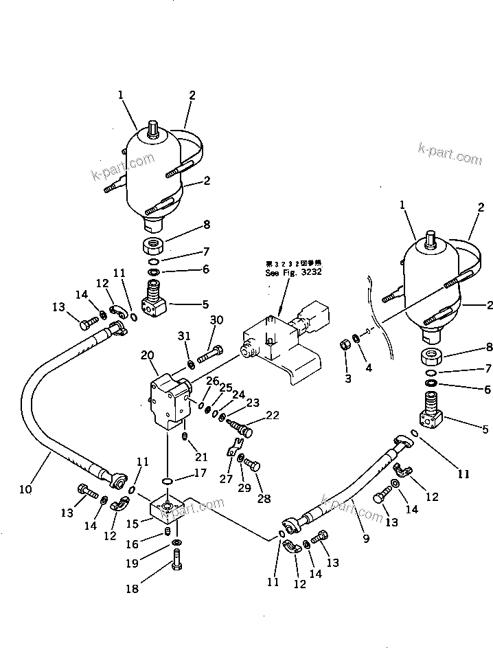 Komatsu parts book diagram for PC650SE-3 S/N 10501-UP: HIC PIPING (3/3)