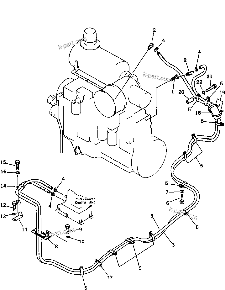 Komatsu parts book diagram for PC650SE-3 S/N 10501-UP: AIR CONDITIONER AND PIPING (5/5)(#10802-)