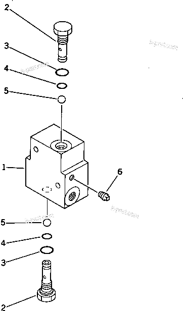 Komatsu parts book diagram for PC650SE-3 S/N 10501-UP: STRAIGHT TRAVEL SHUTTLE VALVE