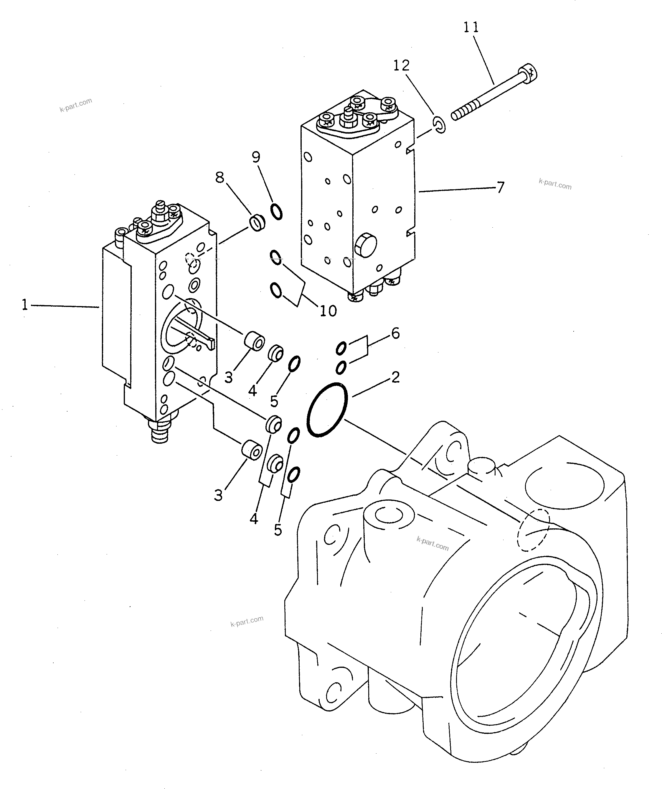 Komatsu parts book diagram for PC650SE-3 S/N 10501-UP: HYDRAULIC PUMP ? NO ?1 (REAR VALVE UNIT) (11/13)                   (WITH 3-STAGE SELECTOR MODE OLSS)