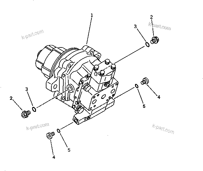 Komatsu parts book diagram for PC650SE-3 S/N 10501-UP: TRAVEL MOTOR (1/3) (FOR JAPAN)(#10501-10660)