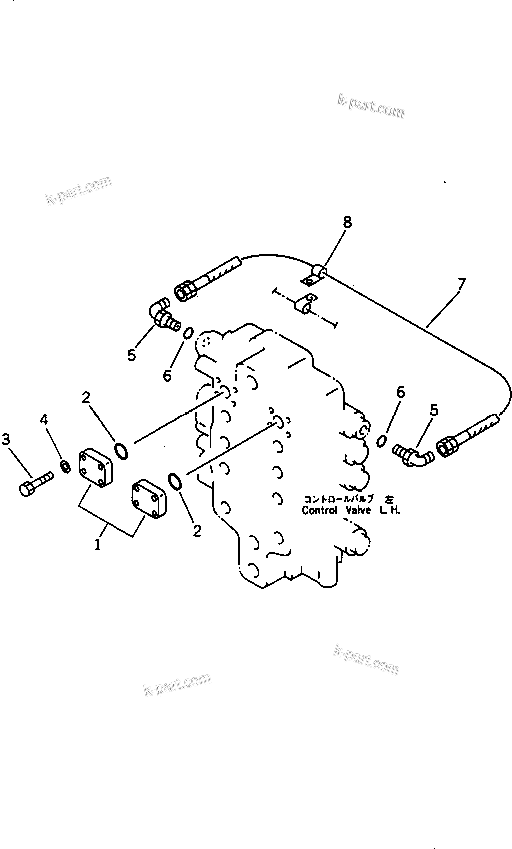 Komatsu parts book diagram for PC650SE-3 S/N 10501-UP: SERVICE PORT (FOR BACKHOE)(#10821-)