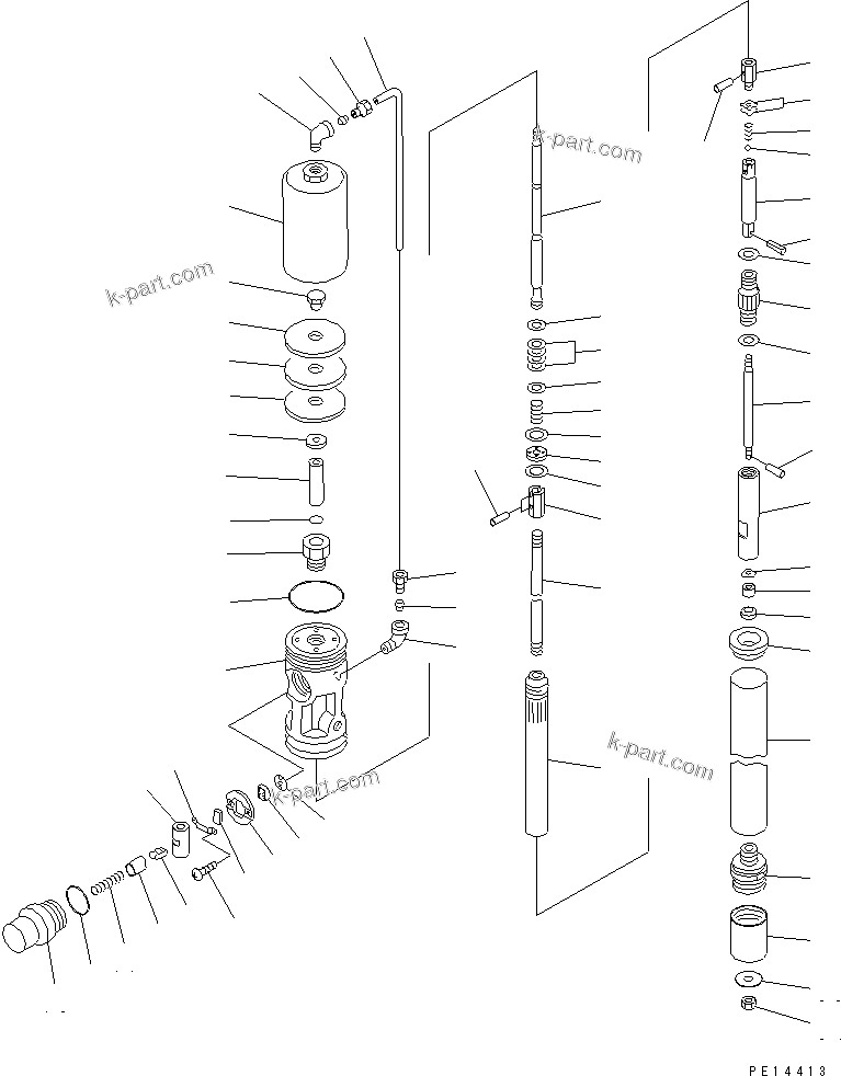 Komatsu parts book diagram for PC650SE-3 S/N 10501-UP: GRWASE PUMP(#10768-)