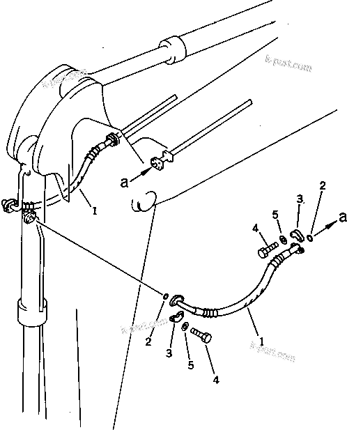 Komatsu parts book diagram for PC650SE-3 S/N 10501-UP: BUCKET CYLINDER PIPING (ARM SIDE) (FOR SHORT ARM)