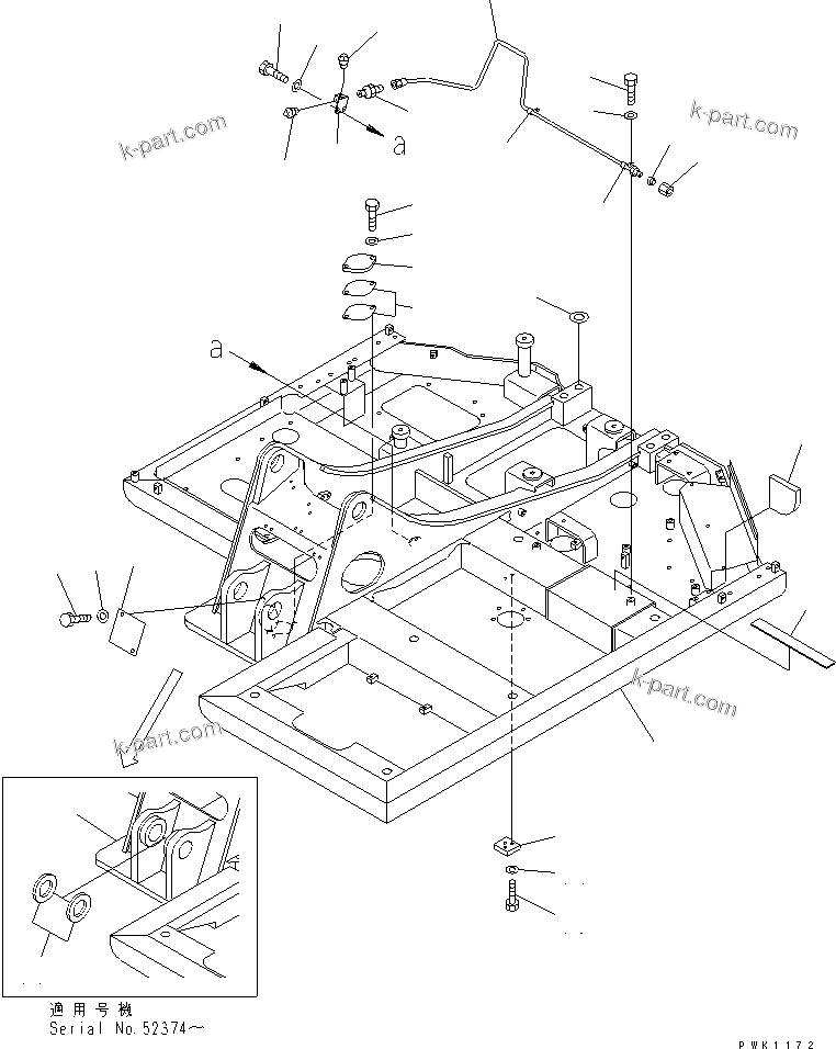 Komatsu parts book diagram for PC70-7E-B S/N 45001-UP: REVOLVING FRAME