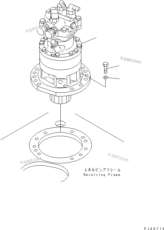 Komatsu parts book diagram for PC70-7E-B S/N 45001-UP: SWING MACHINERY(#59579-)