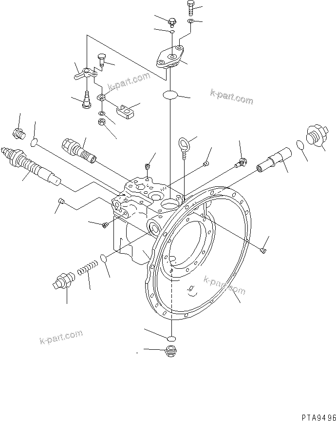 Komatsu parts book diagram for PC70-7E-B S/N 45001-UP: MAIN PUMP (2/5)(#45001-52373)