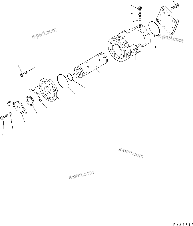 Komatsu parts book diagram for PC70-7E-B S/N 45001-UP: SELECT VALVE (FOR MULTIPLE PATTERN)(#45001-54589)