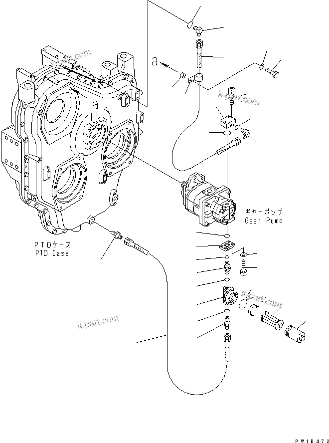 Komatsu parts book diagram for PC750SE-6 S/N 10001-UP (For North America): POWER TAKE OFF (PIPING) (FILTER)(#11001-)