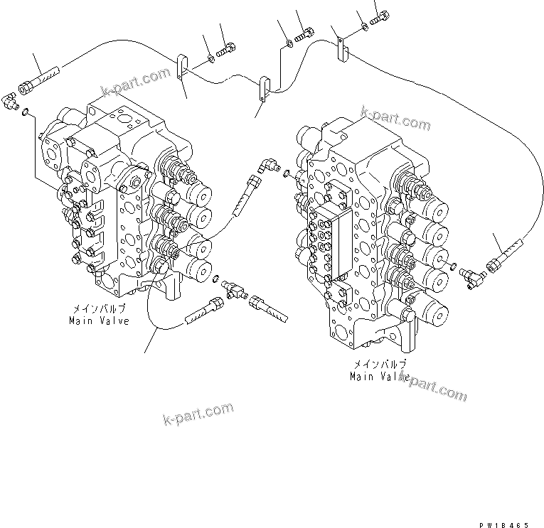 Komatsu parts book diagram for PC750SE-6 S/N 10001-UP (For North America): PPC ARM LINE(#11001-)