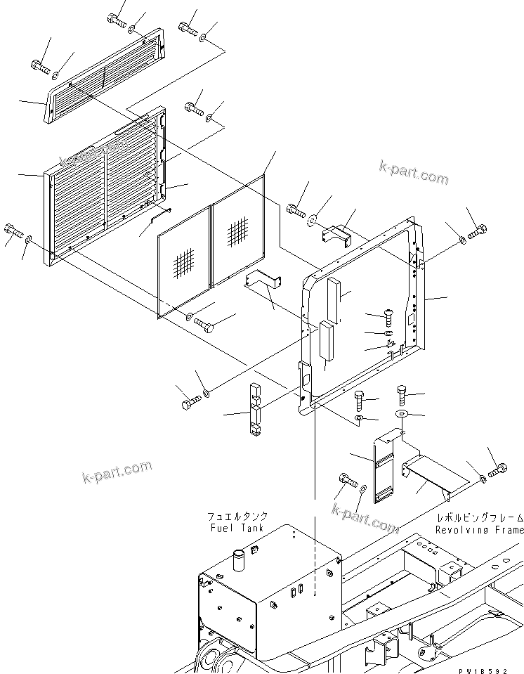 Komatsu parts book diagram for PC750SE-6 S/N 10001-UP (For North America): RIGHT SIDE COVER (MACHINE CAB)(#11001-)