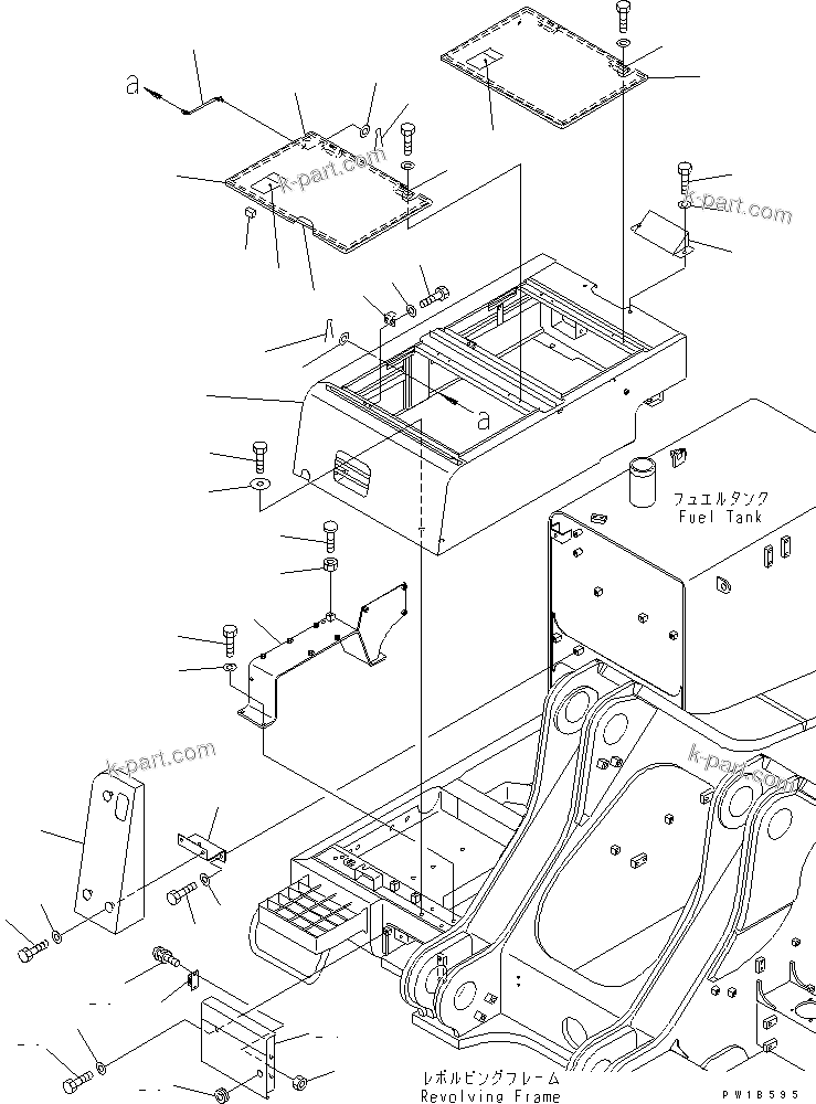 Komatsu parts book diagram for PC750SE-6 S/N 10001-UP (For North America): RIGHT CASE(#11001-)
