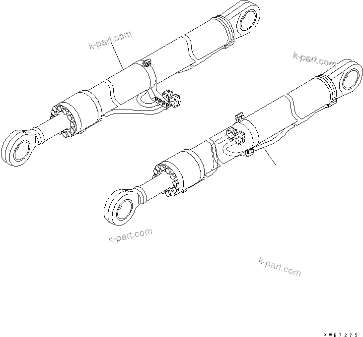 Komatsu parts book diagram for PC750SE-6 S/N 10001-UP (For North America): B00M CYLINDER(#11001-)