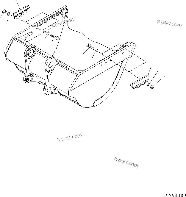 Komatsu parts book diagram for PC750SE-6 S/N 10001-UP (For North America): SIDE SHROUD (FOR BACKHOE)