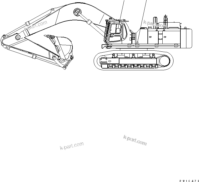 Komatsu parts book diagram for PC750SE-6 S/N 10001-UP (For North America): HANDLING MARK PLATES(#11001-)