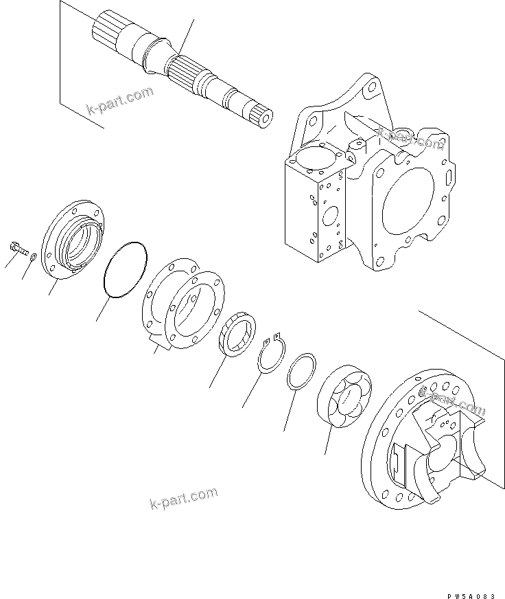 Komatsu parts book diagram for PC750SE-6 S/N 10001-UP (For North America): MAIN PUMP (2/18) (NO.1 PUMP)(#11001-)