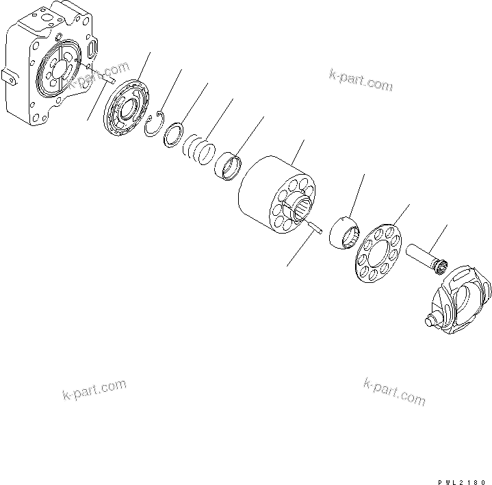 Komatsu parts book diagram for PC750SE-6 S/N 10001-UP (For North America): MAIN PUMP (8/18) (NO.1 PUMP)(#11001-)