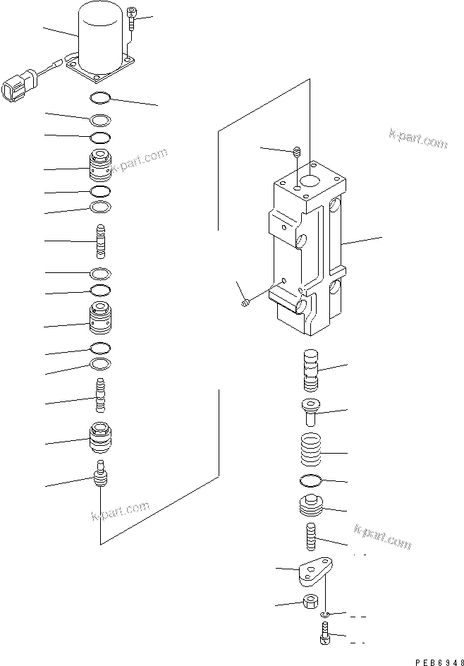 Komatsu parts book diagram for PC750SE-6 S/N 10001-UP (For North America): MAIN PUMP (16/18) (NO.1 PUMP)(#11001-)