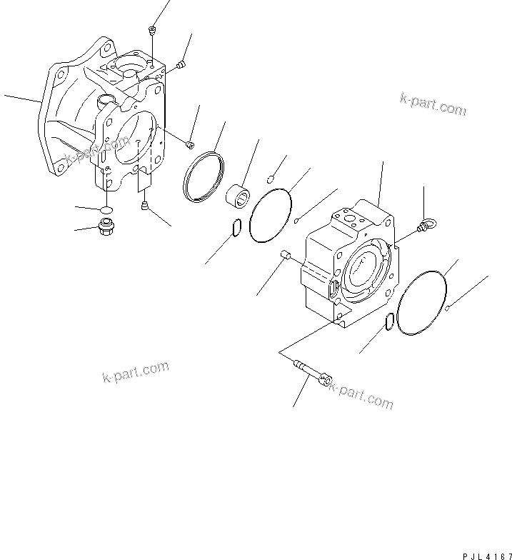 Komatsu parts book diagram for PC750SE-6 S/N 10001-UP (For North America): MAIN PUMP (1/13) (NO.2 PUMP)(#11001-)