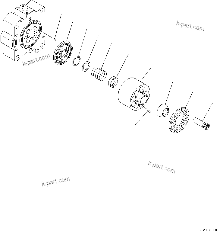 Komatsu parts book diagram for PC750SE-6 S/N 10001-UP (For North America): MAIN PUMP (8/13) (NO.2 PUMP)(#11001-)