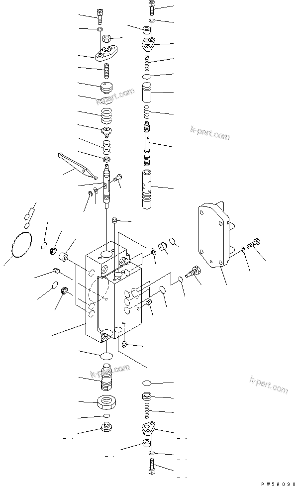 Komatsu parts book diagram for PC750SE-6 S/N 10001-UP (For North America): MAIN PUMP (11/13) (NO.2 PUMP)(#11001-)