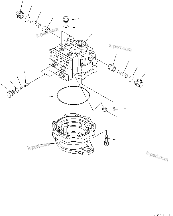 Komatsu parts book diagram for PC750SE-6 S/N 10001-UP (For North America): SWING MOTOR (1/3)(#11001-)