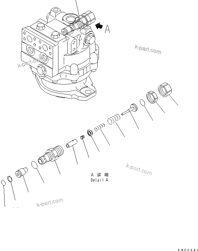 Komatsu parts book diagram for PC750SE-6 S/N 10001-UP (For North America): SWING MOTOR (3/3)(#11001-)