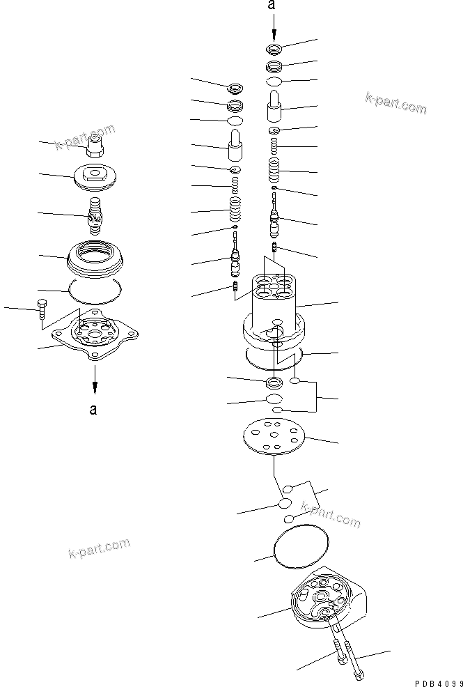 Komatsu parts book diagram for PC750SE-6 S/N 10001-UP (For North America): PPC VALVE (FOR WORK EQUIPMENT)(#11001-)