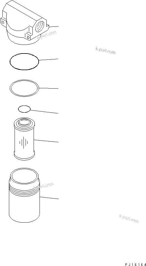 Komatsu parts book diagram for PC750SE-6 S/N 10001-UP (For North America): LUBRICATION FILTER (FOR POWER TAKE OFF)