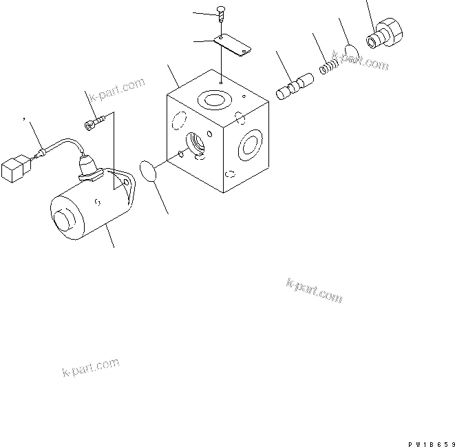 Komatsu parts book diagram for PC750SE-6 S/N 10001-UP (For North America): SOLENOID VALVE (INNER PARTS)(#11001-)