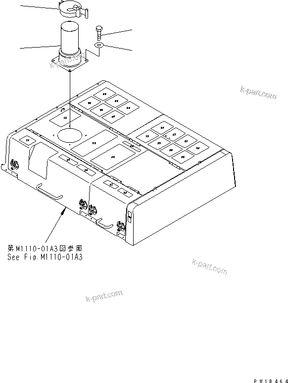 Komatsu parts book diagram for PC750SE-6-AM S/N 10001-UP: EXHAUST PIPE(#11001-)
