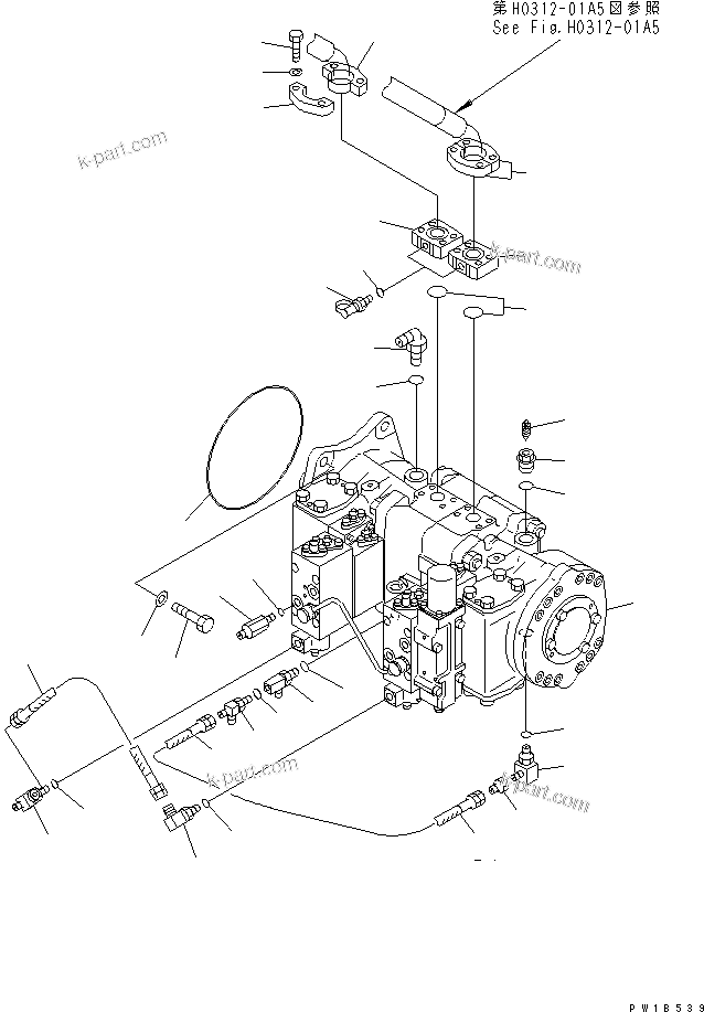 Komatsu parts book diagram for PC750SE-6-AM S/N 10001-UP: NO.1 PUMP (JOINT PARTS)(#11001-)