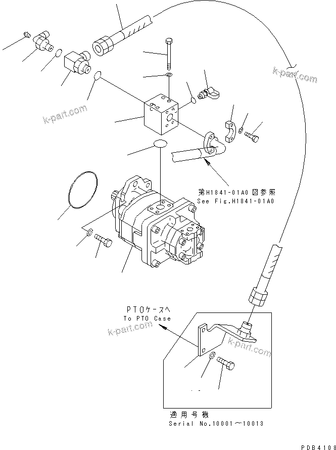 Komatsu parts book diagram for PC750SE-6-AM S/N 10001-UP: GEAR PUMP (JOINT PARTS)(#10001-10238)