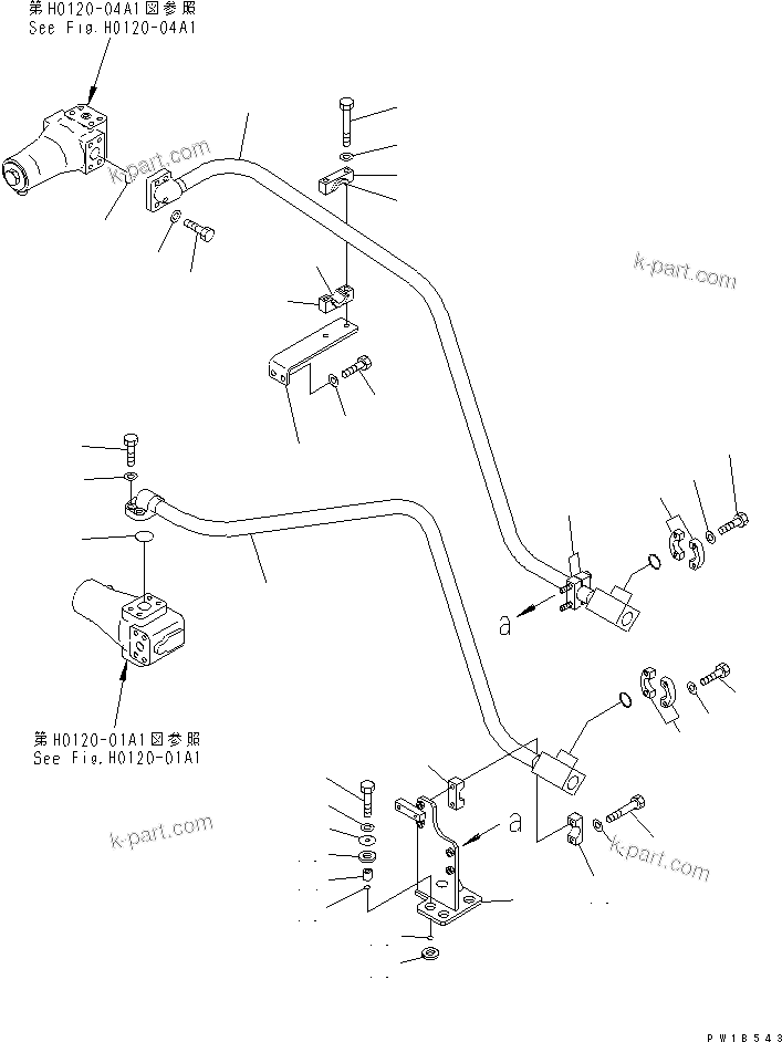Komatsu parts book diagram for PC750SE-6-AM S/N 10001-UP: DELIVERY PIPING (PIPING)(#11001-)
