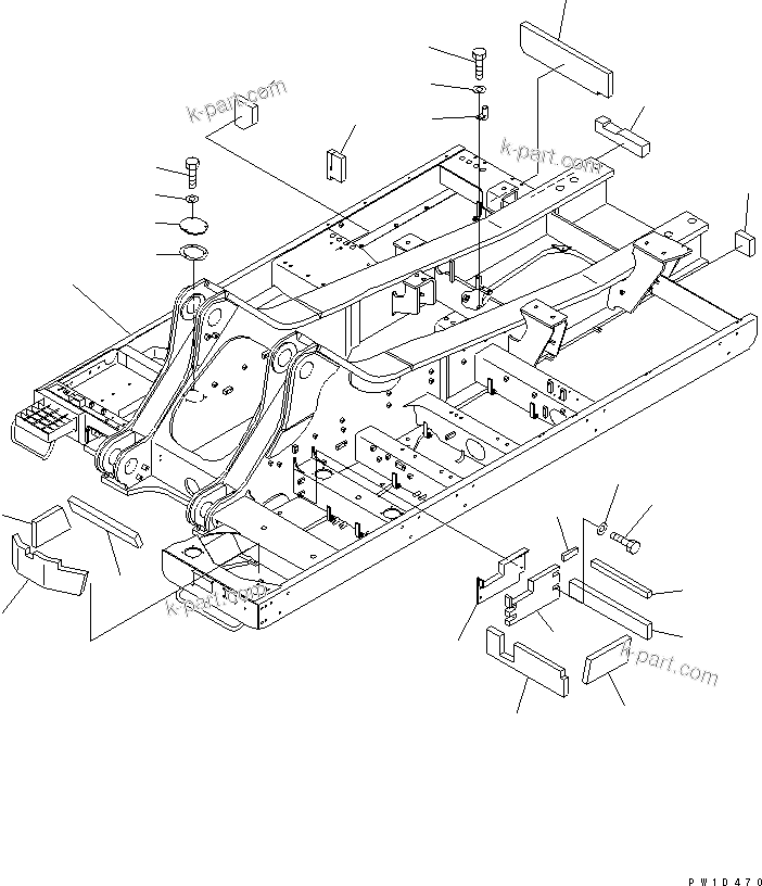 Komatsu parts book diagram for PC750SE-6-AM S/N 10001-UP: REVOLVING FRAME (WITH SERVICE VALVE)(#11001-)